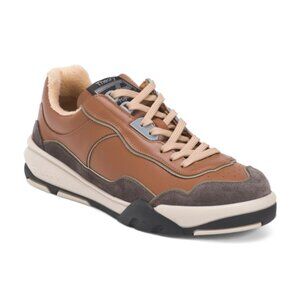 THEORY Leather Lace Up Sneakers
